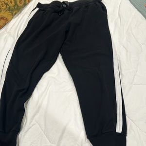 Black  joggers with white stripe down the side by Marc